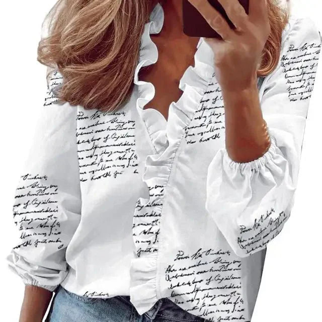 Women's Blouse Soft Fabric Long Sleeve Top