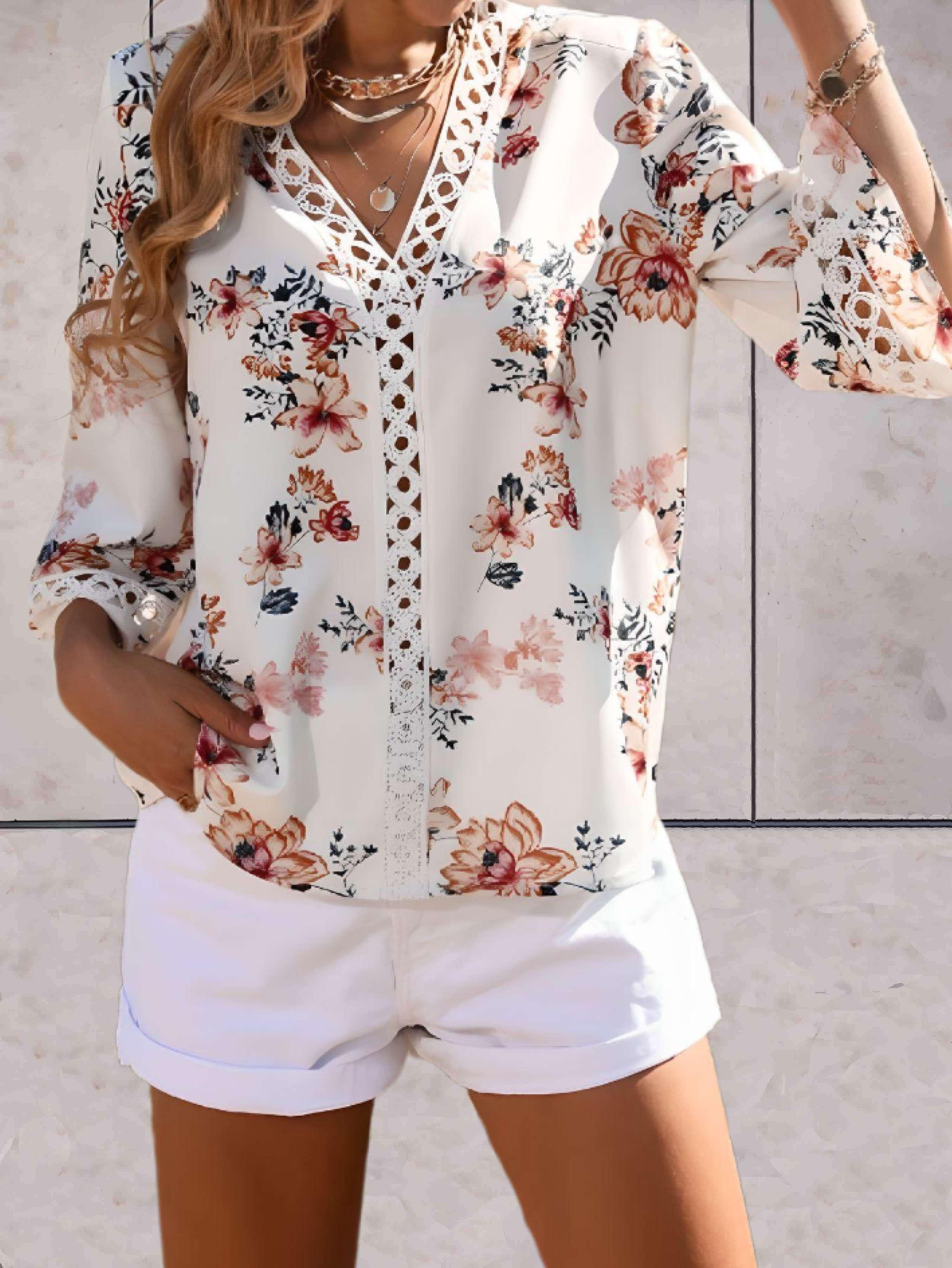 Women's Blouse Floral Pattern Lightweight