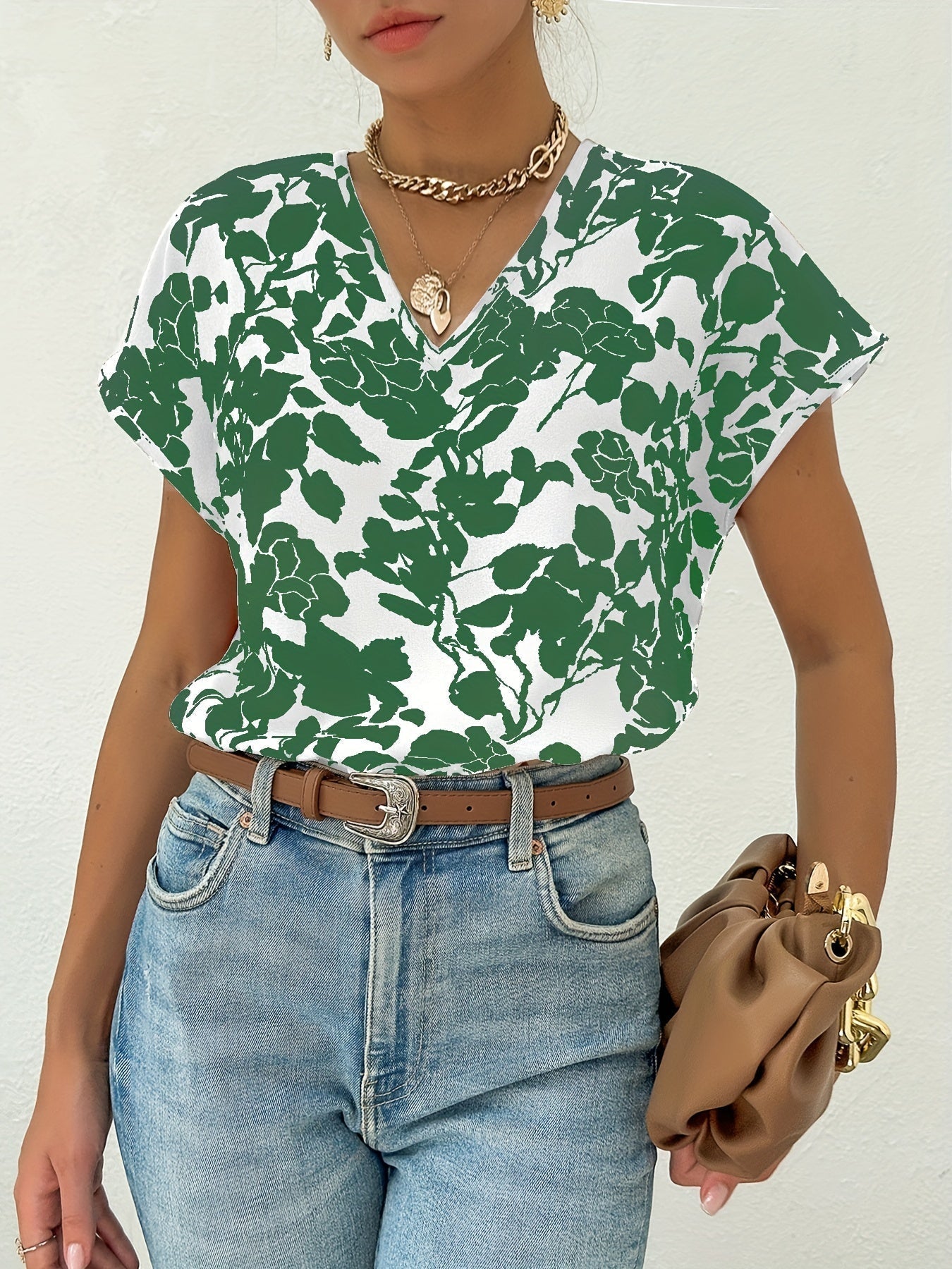Women's Blouse Floral Pattern Lightweight Summer Top