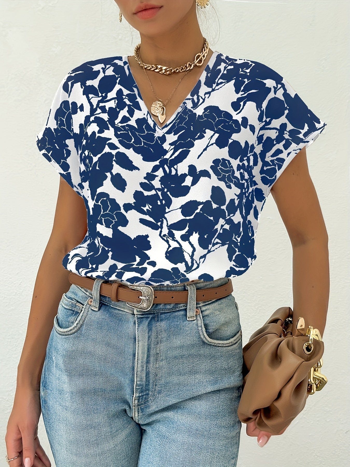 Women's Blouse Floral Pattern Lightweight Summer Top