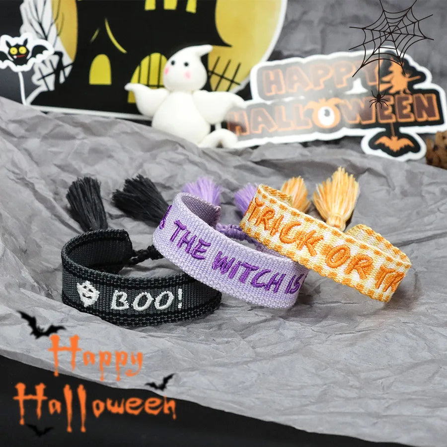 Women's Bracelet Black Handmade Polyester Retro Halloween