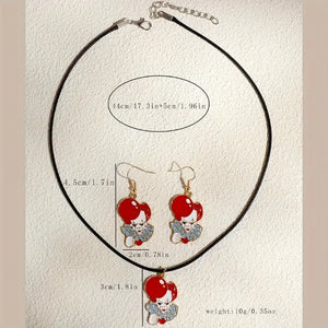 Women's Clown Jewelry Set Necklace and Earrings for Women Alloy