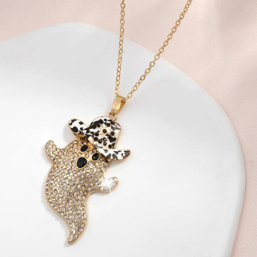 Women's Gothic Necklace Black Iron Geometric Pendant