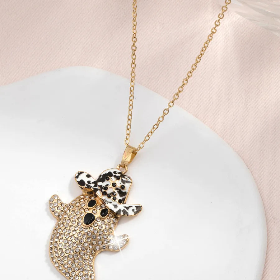 Women's Gothic Necklace Black Iron Geometric Pendant