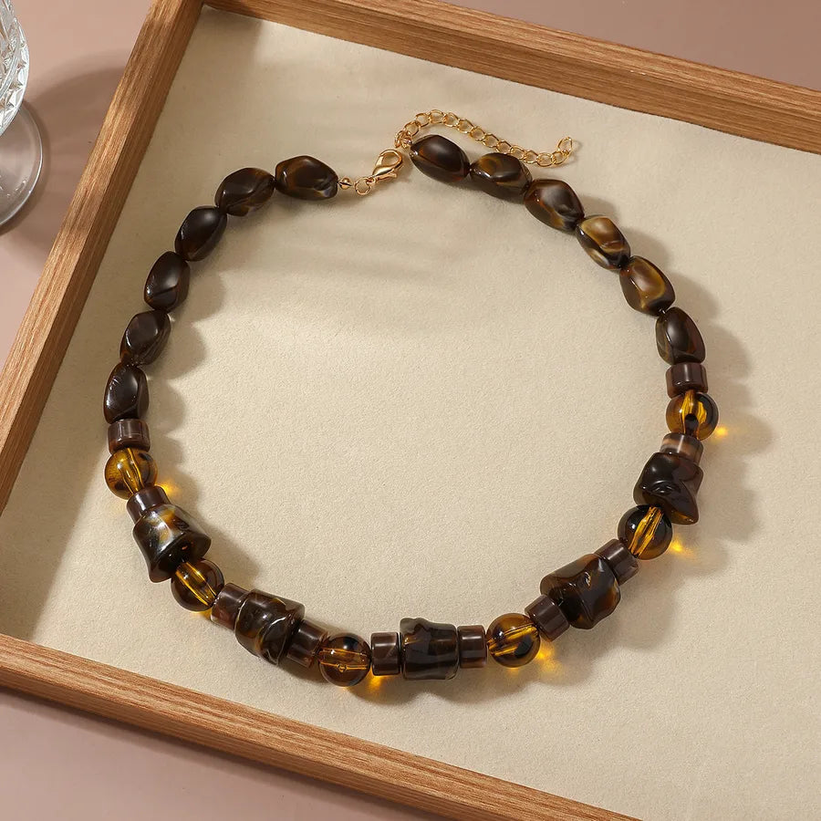 Women's Geometric Necklace Irregular Acrylic Minimalist Design