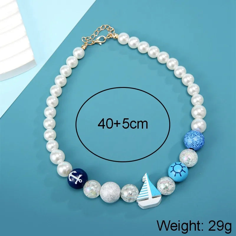 Women's Pendant Necklace White Imitation Pearl Geometric Design