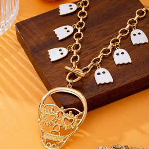 Women's Skeleton Ghost Necklace Silver Zinc Alloy Unique Jewelry