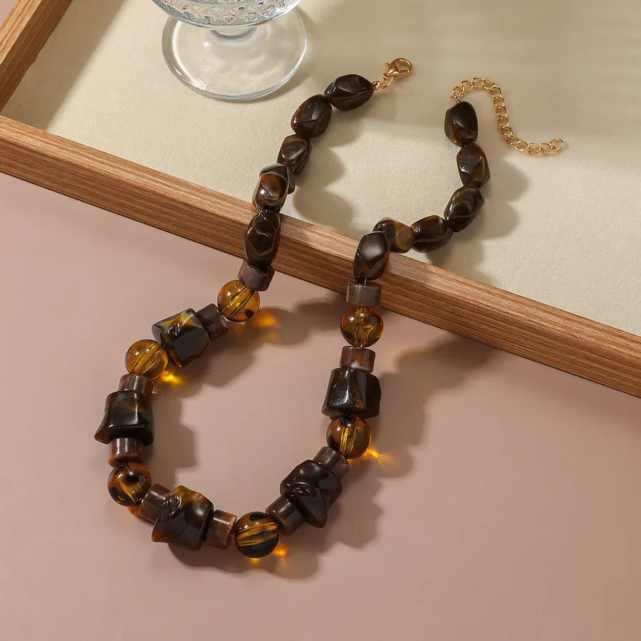 Women's Geometric Necklace Irregular Acrylic Minimalist Design