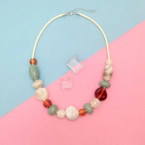 Women's Pendant Necklace Geometric Acrylic Handmade Fashion Jewelry