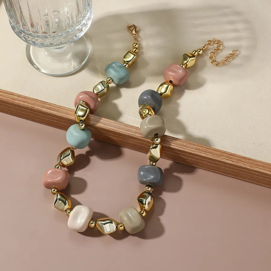 Women's Necklace Geometric Resin Oval Cold Style