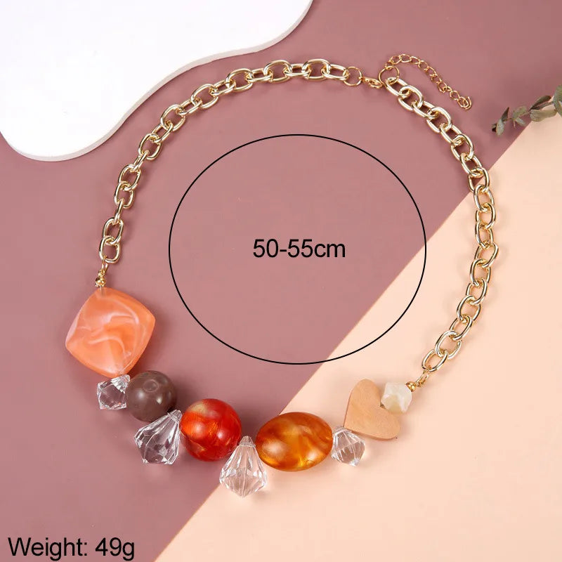 Women's Pendant Necklace Geometric Acrylic Fashion Jewelry