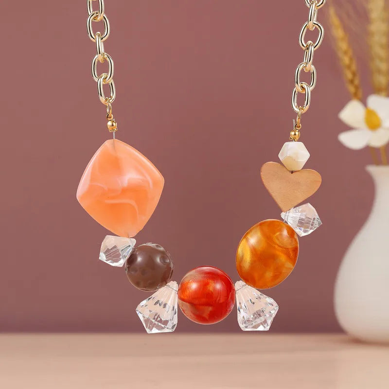 Women's Pendant Necklace Geometric Acrylic Fashion Jewelry