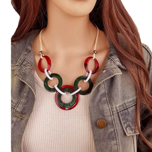 Women's Pendant Necklace Geometric Acrylic Fashion Jewelry
