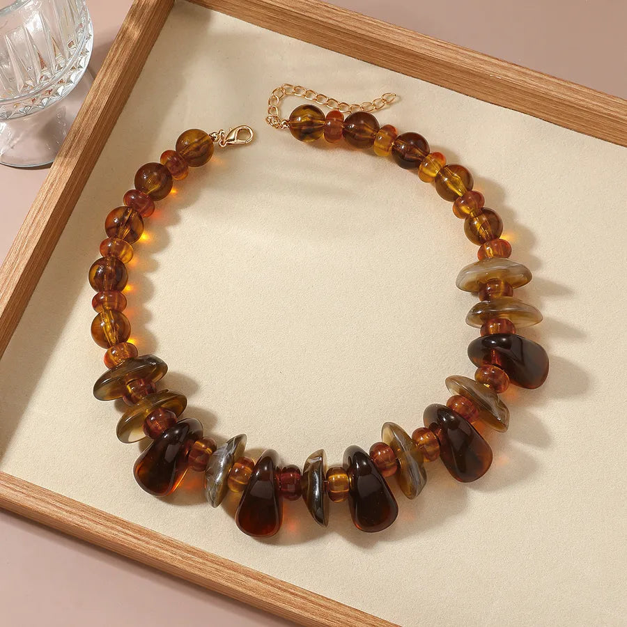 Unisex Irregular Necklace Multicolor Acrylic Geometric