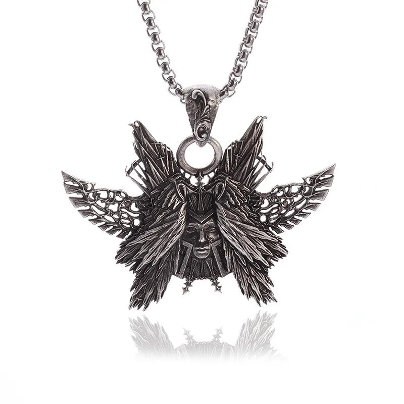 Unisex Retro Cartoon Character Necklace Silver Alloy