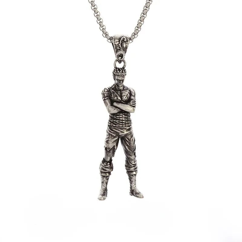 Unisex Retro Cartoon Character Necklace Silver Alloy