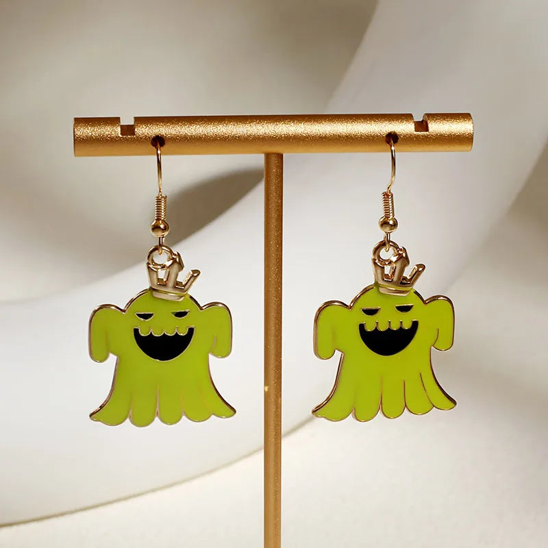 Women's Ghost Pendant Necklace and Earring Set Zinc Alloy