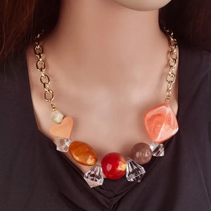 Women's Pendant Necklace Geometric Acrylic Fashion Jewelry