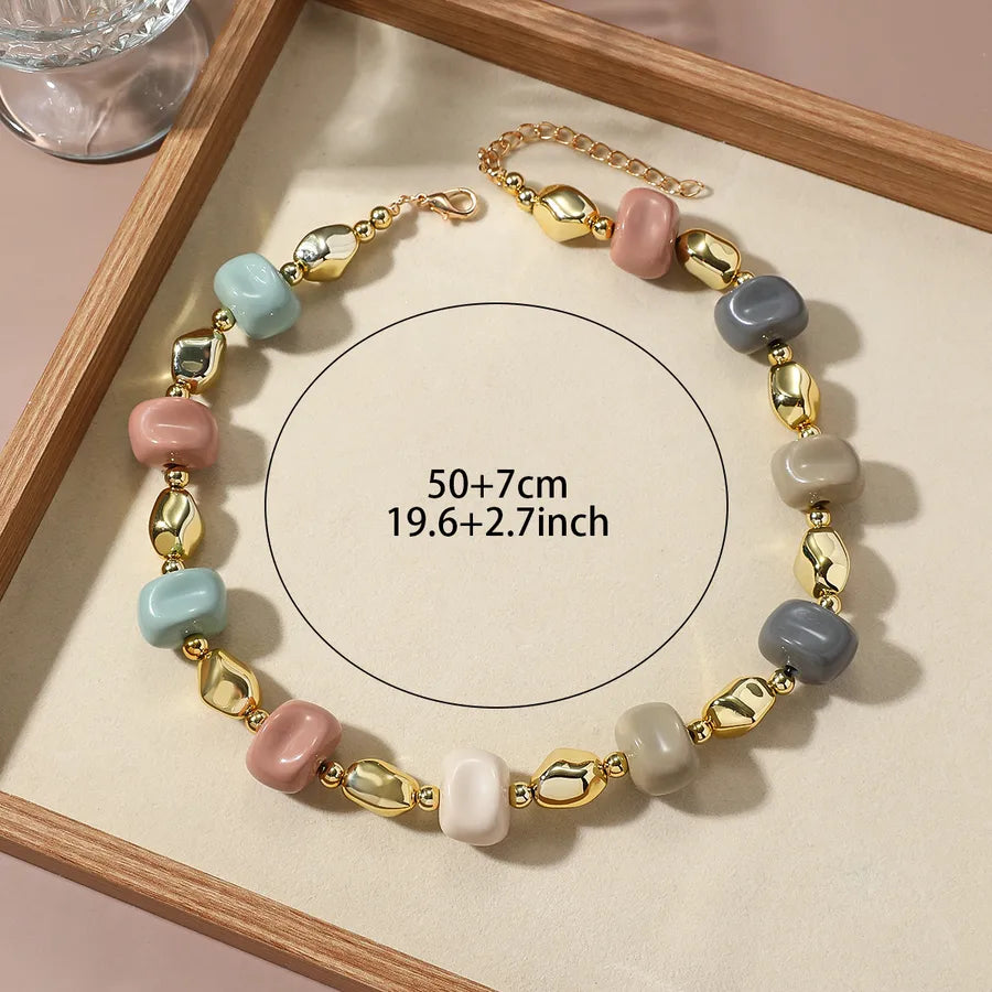 Women's Necklace Geometric Resin Oval Cold Style