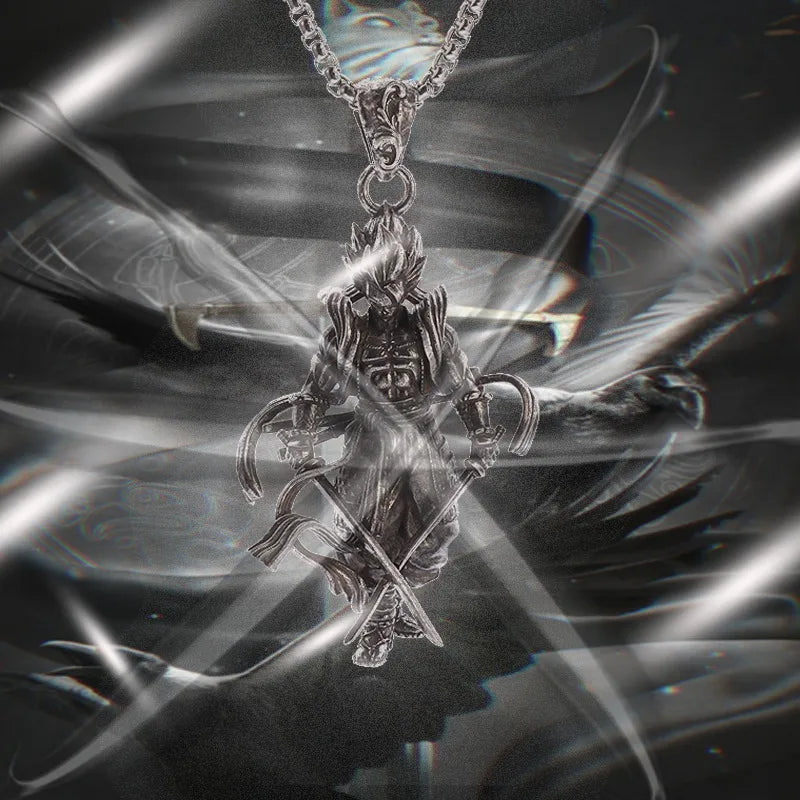 Unisex Retro Cartoon Character Necklace Silver Alloy