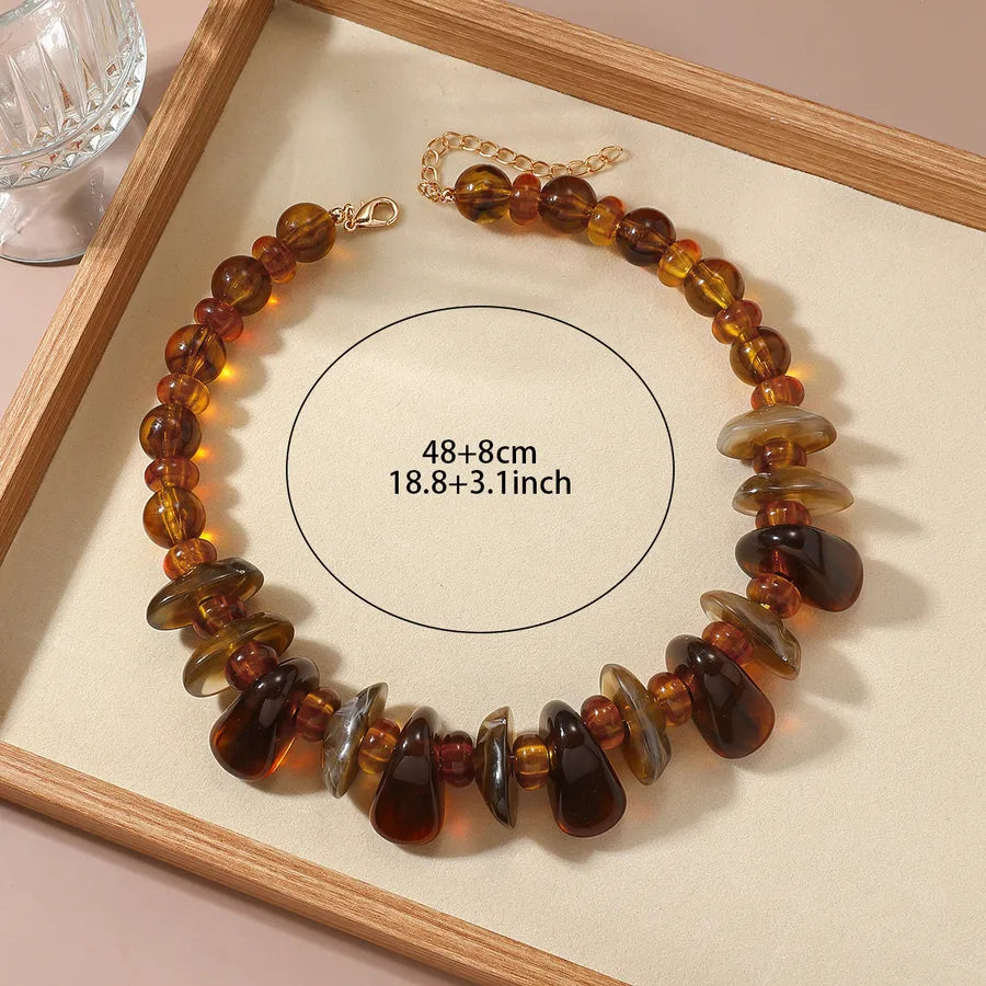 Unisex Irregular Necklace Multicolor Acrylic Geometric