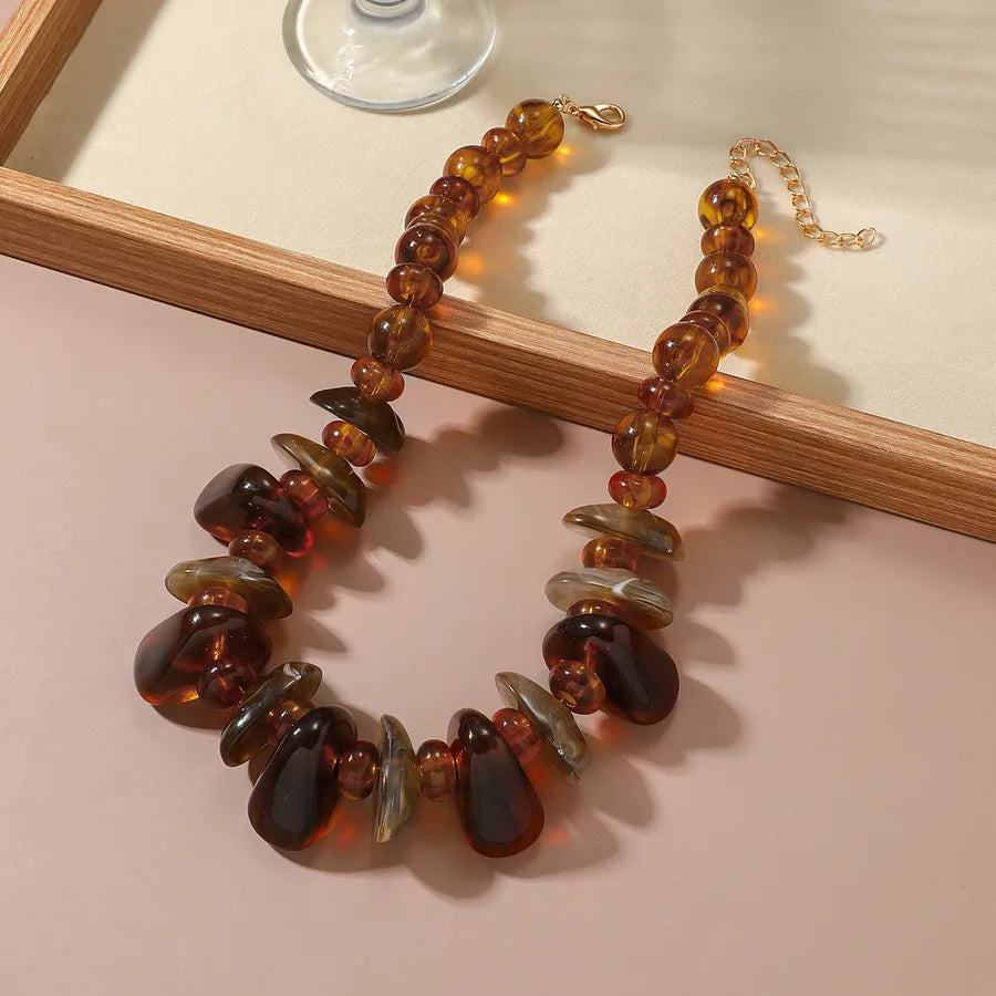 Unisex Irregular Necklace Multicolor Acrylic Geometric