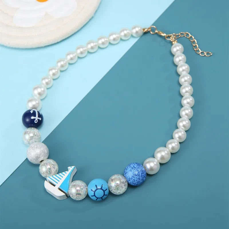Women's Pendant Necklace White Imitation Pearl Geometric Design