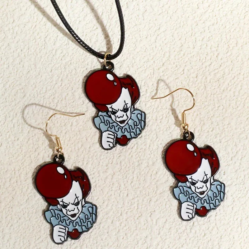 Women's Clown Jewelry Set Necklace and Earrings for Women Alloy