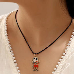 Women's Halloween Jewelry Set Skull Design Zinc Alloy Necklace and Earrings