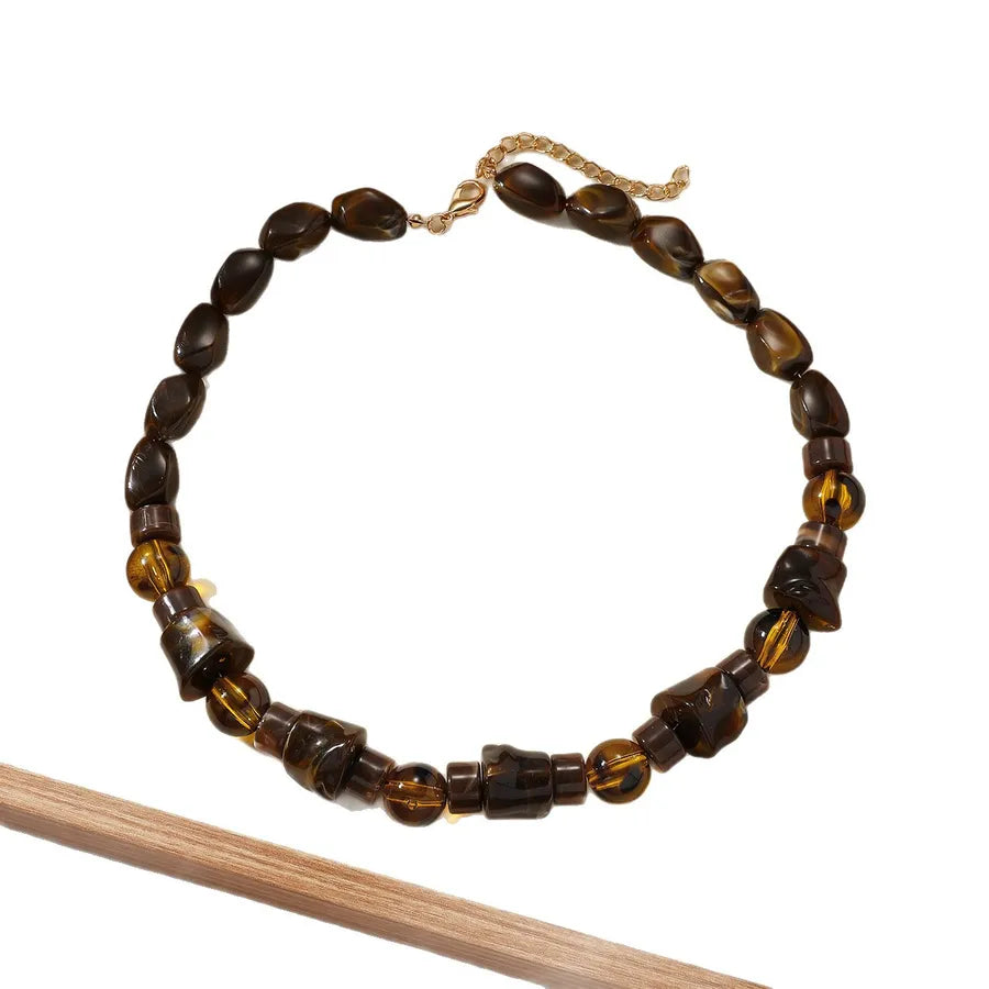 Women's Geometric Necklace Irregular Acrylic Minimalist Design