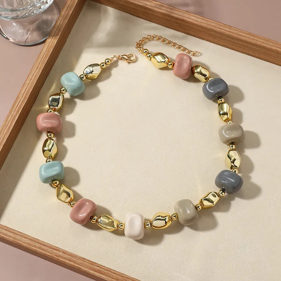 Women's Necklace Geometric Resin Oval Cold Style