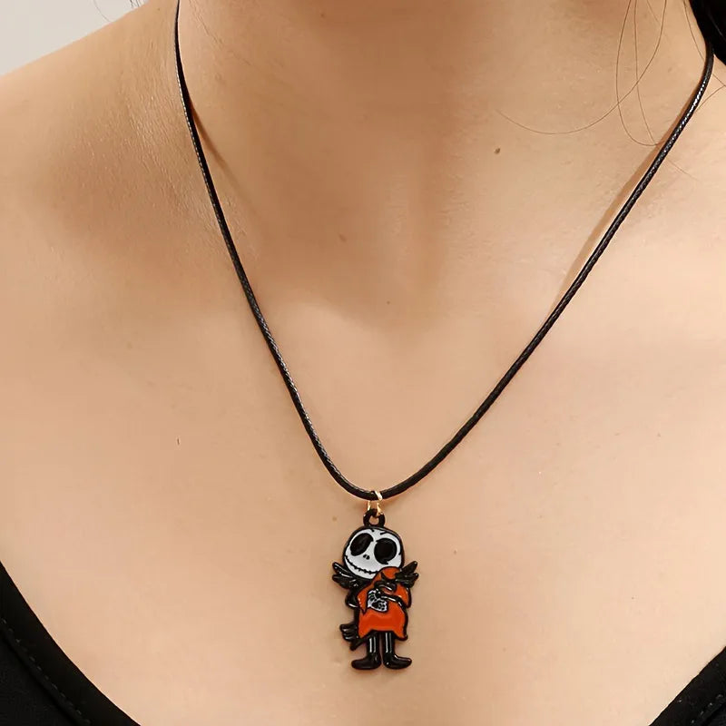 Women's Halloween Jewelry Set Skull Design Zinc Alloy Necklace and Earrings