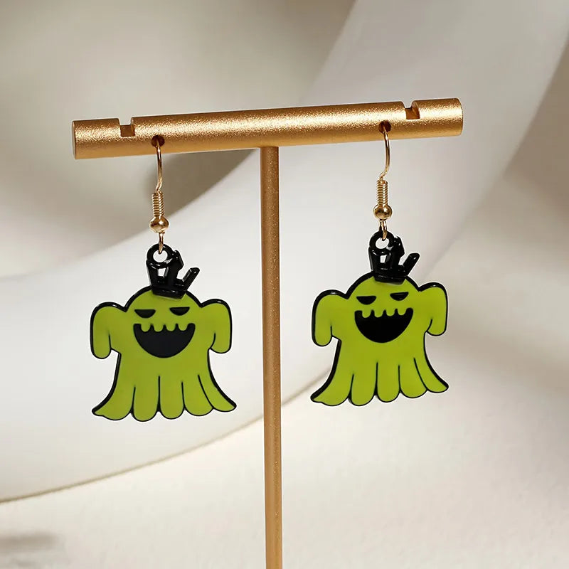 Women's Ghost Pendant Necklace and Earring Set Zinc Alloy