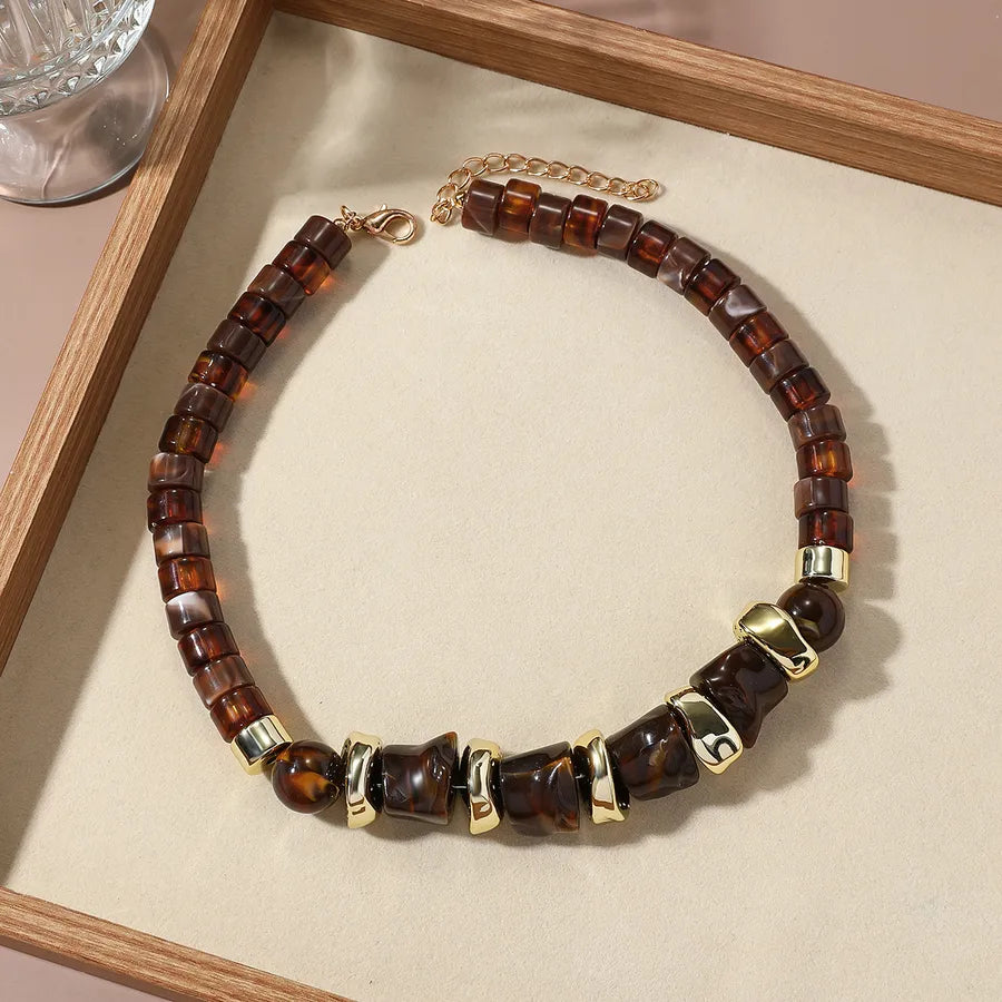 Women's Choker Necklace Irregular Acrylic Minimalist Cold Style