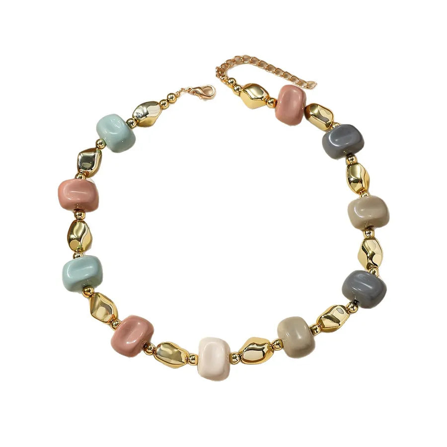 Women's Necklace Geometric Resin Oval Cold Style