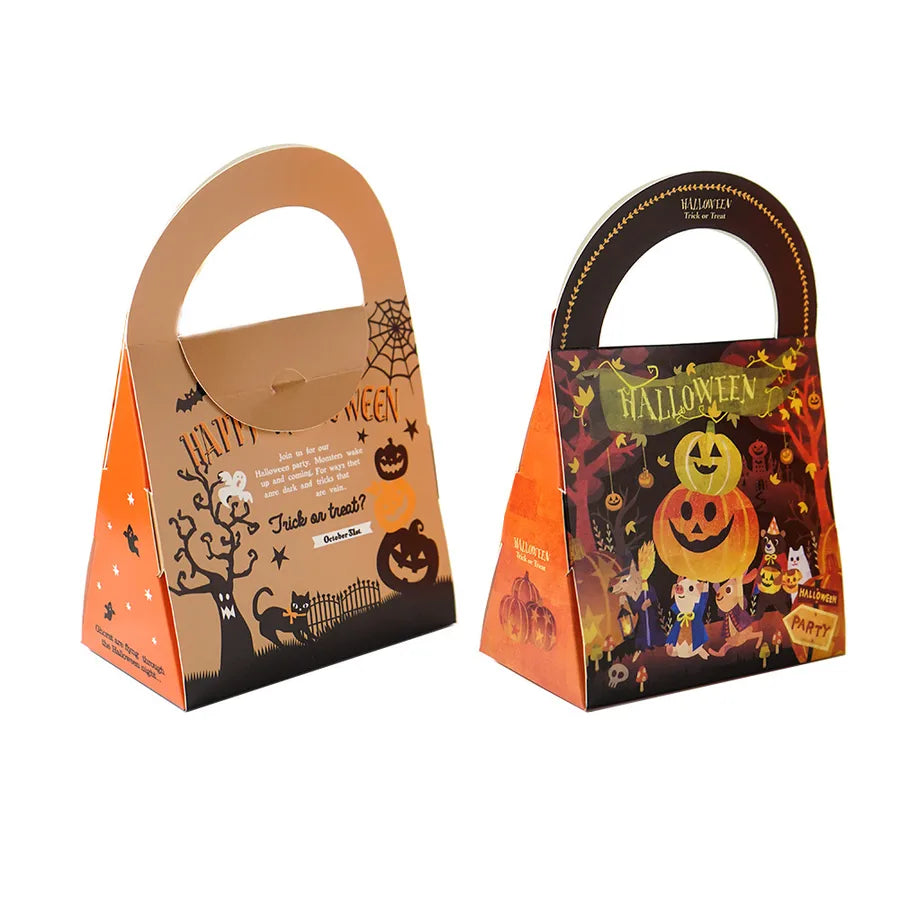 Halloween Candy Bag Handheld Paper Gift Wrapping Box