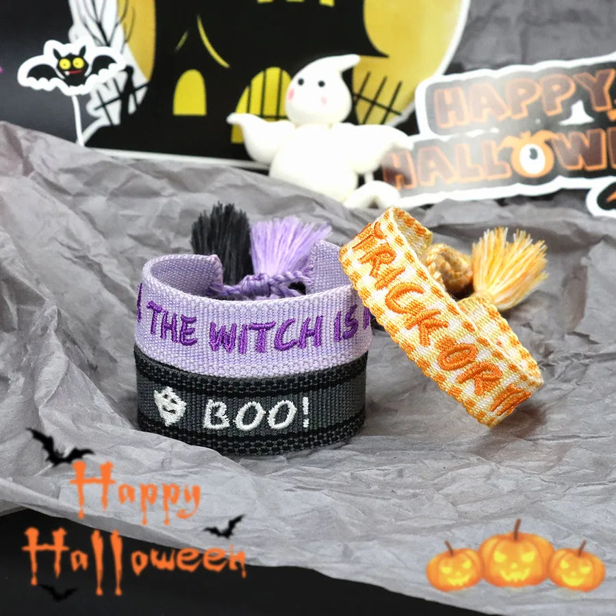 Women's Bracelet Black Handmade Polyester Retro Halloween