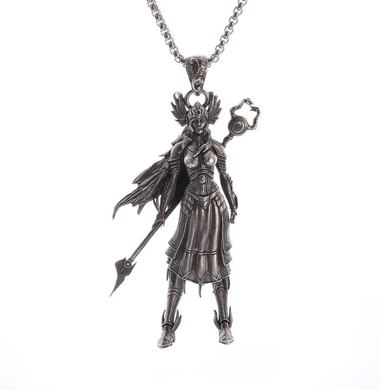 Unisex Retro Cartoon Character Necklace Silver Alloy