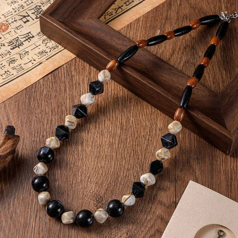 Women's Cross Necklace Geometric Acrylic Vintage Pendant