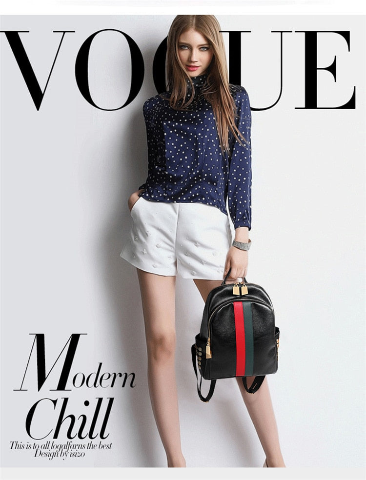 Designer Leather Backpack