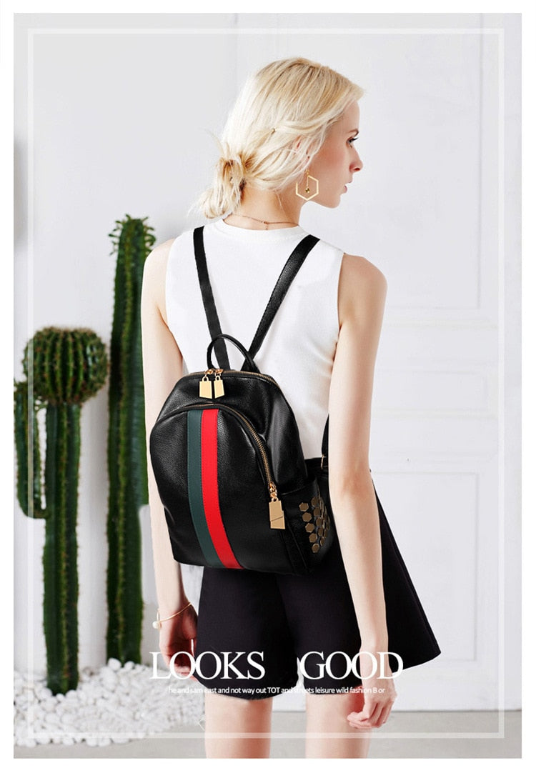 Designer Leather Backpack