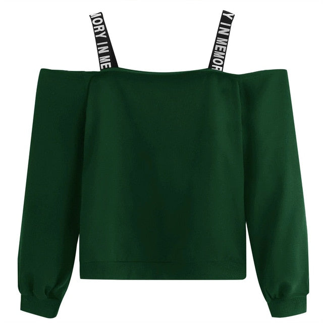 Letter Strapped Sweater