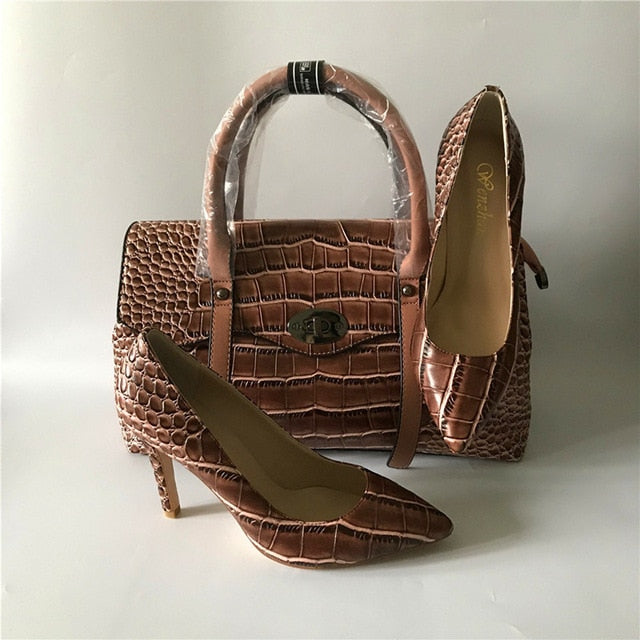 Designer Heel & Bag Set