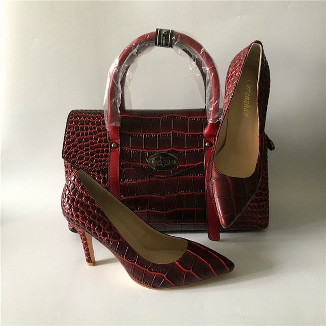 Designer Heel & Bag Set