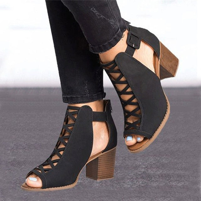 Laced Sandal Heels