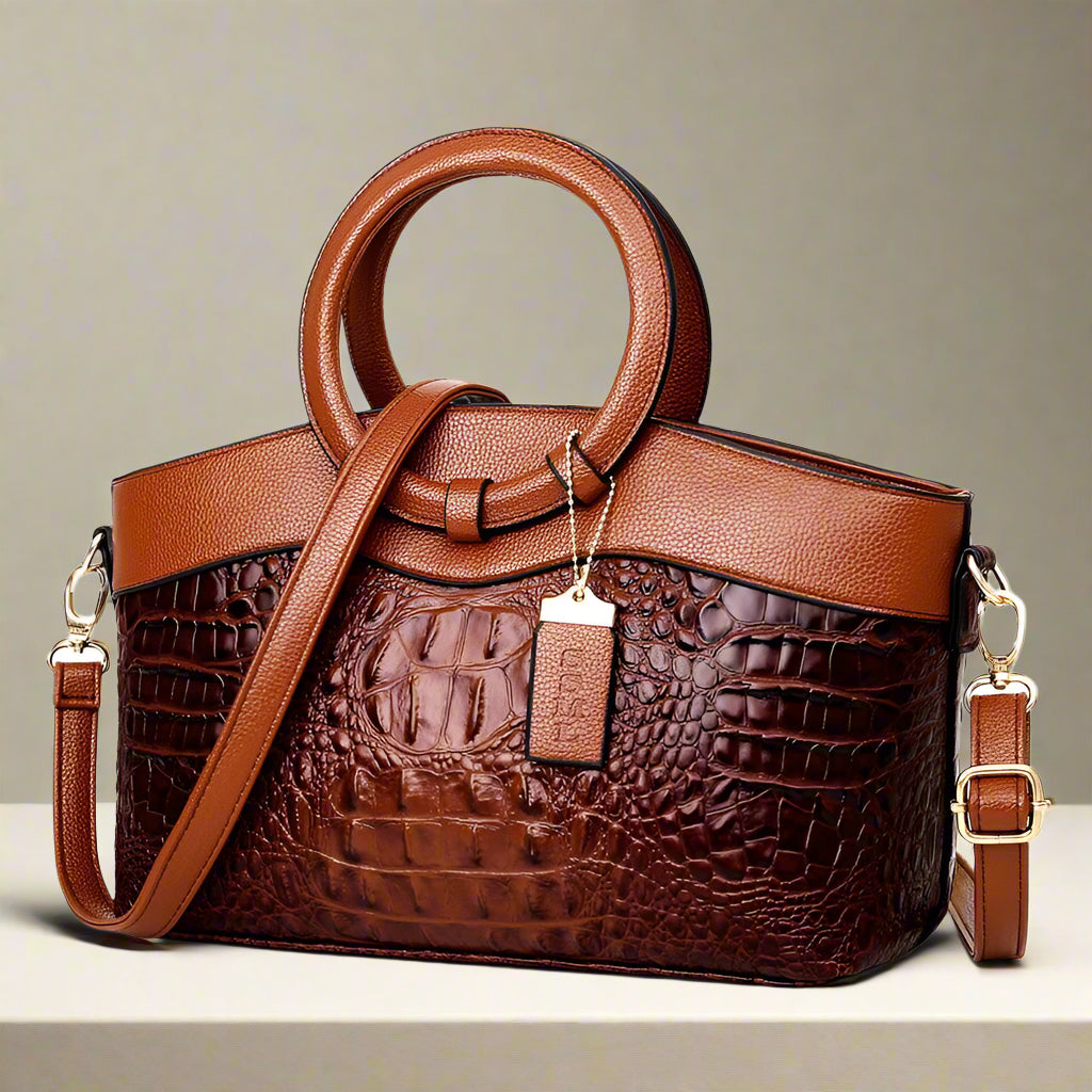 Women's Handbag Black One Size Faux Leather Vintage Design