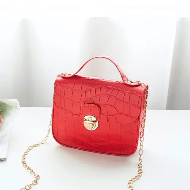 Croc Pattern Shoulder & Handbag