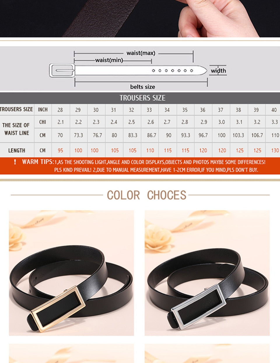 Skinny Leather Belt