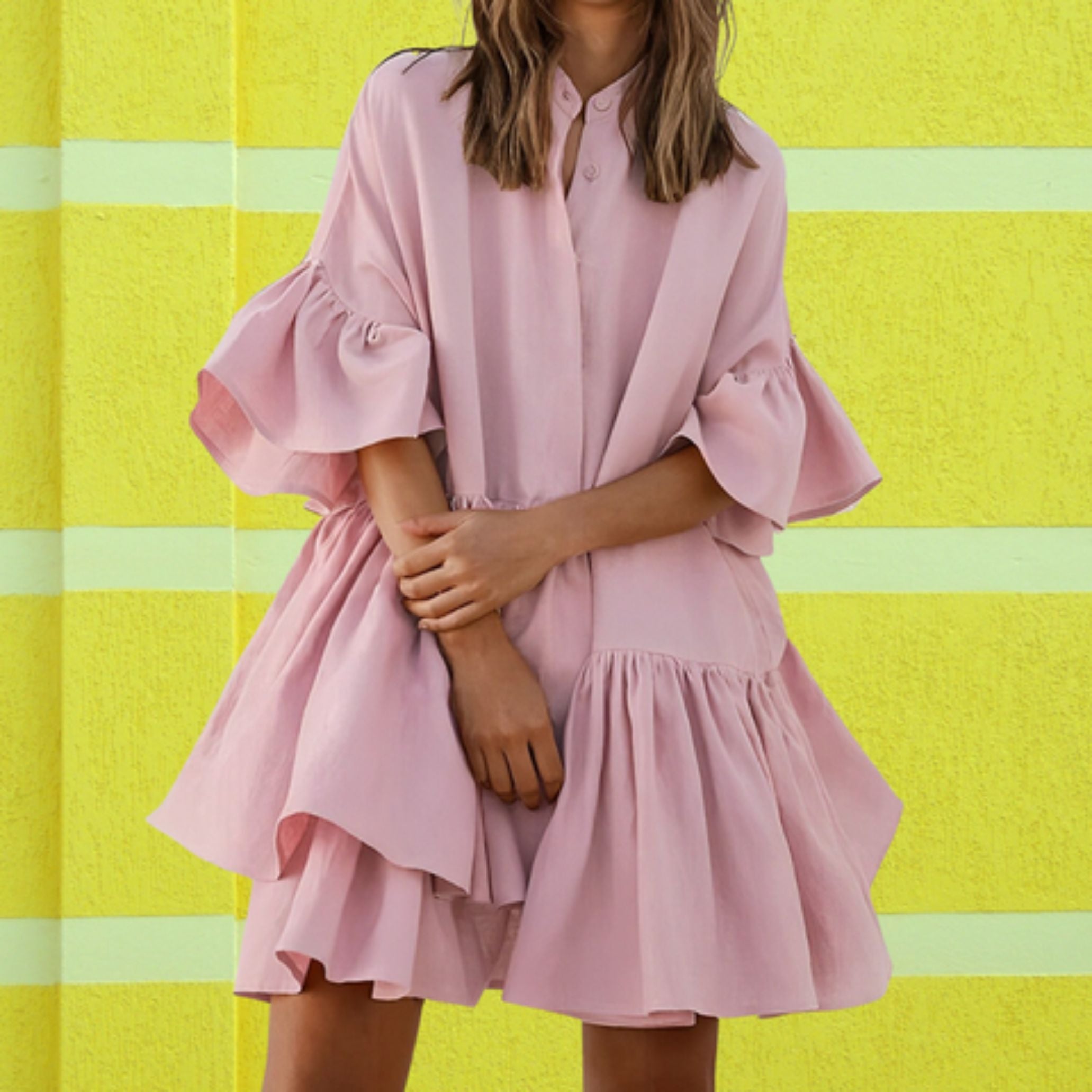 Women's Flowy White Dress Sustainable Fabric Maxi Dress