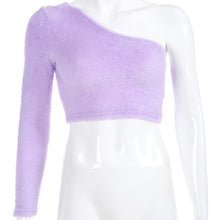 Load image into Gallery viewer, One Shoulder Asymmetrical long sleeve top

